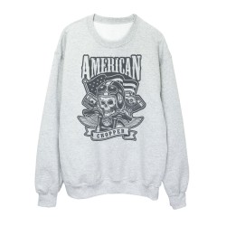 Sweat shirt imprimé - Rock American biker- illustration tête de mort
