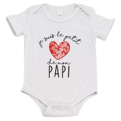 Body bébé - Cadeau naissance - imprimé citation Humour - Je suis le petit de papi