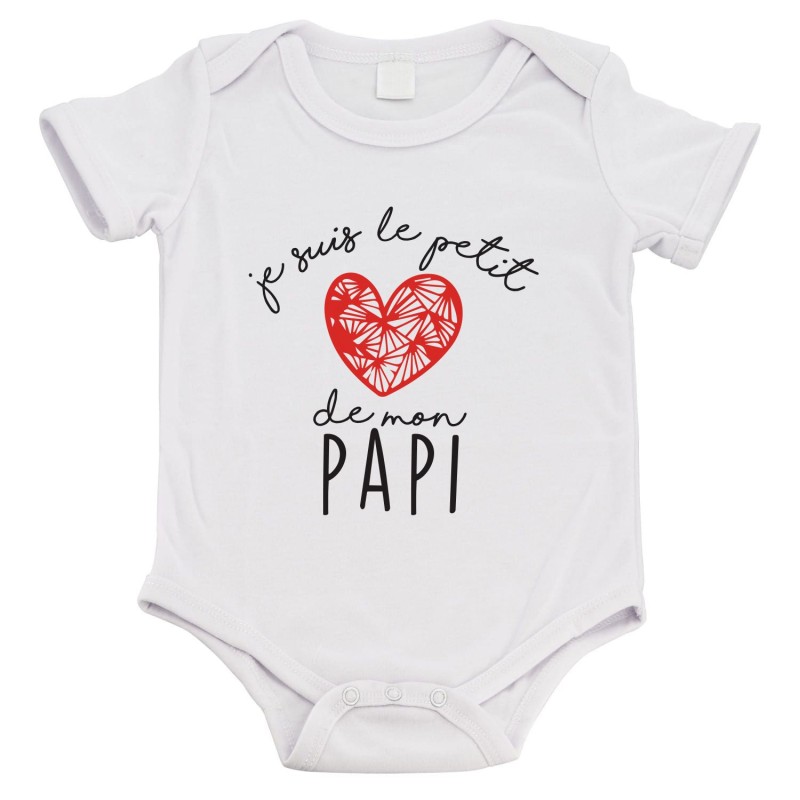 Body bébé - Cadeau naissance - imprimé citation Humour - Je suis le petit de papi