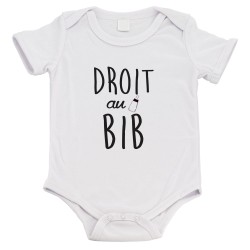 Body bébé - Cadeau Baptême - imprimé humour - Droit au bib