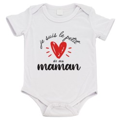 Body bébé - Cadeau Baptême - imprimé humour - Je suis le petit de ma Maman