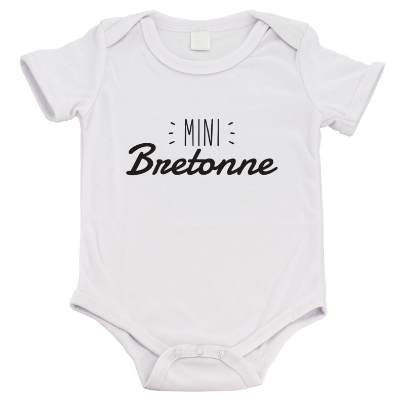 Body bébé - Cadeau Baptême - imprimé humour - Mini bretonne