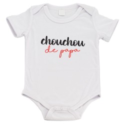 Body bébé - Cadeau Baptême - imprimé humour - Chouchou de Papa