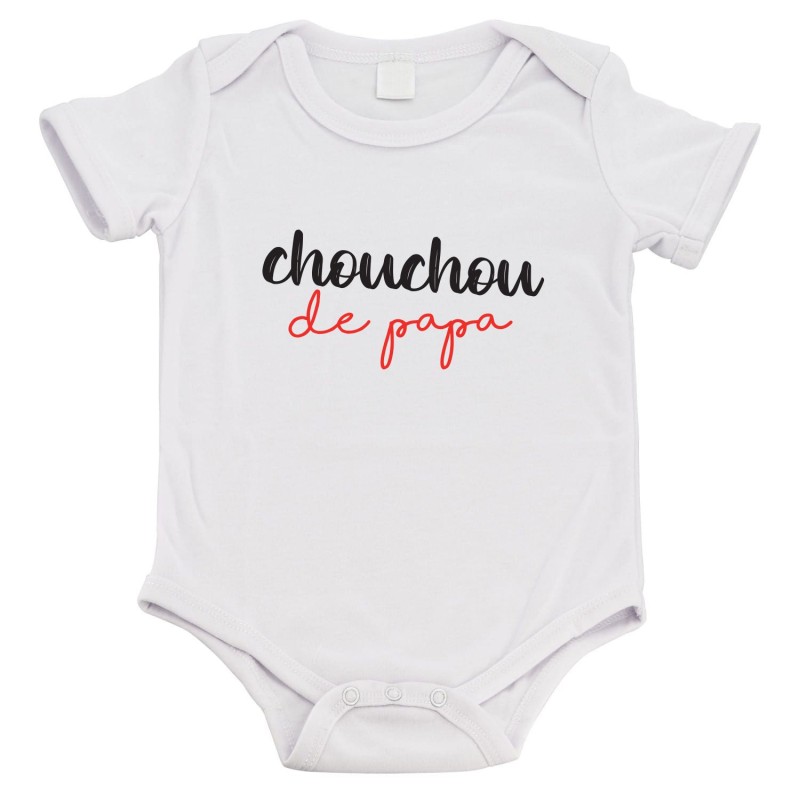 Body bébé - Cadeau Baptême - imprimé humour - Chouchou de Papa
