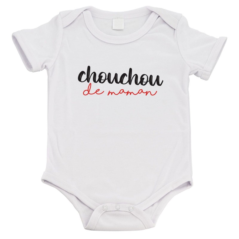 Body bébé - Cadeau Baptême - imprimé humour - Chouchou de Maman