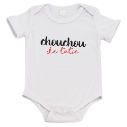 Body bébé - Cadeau Baptême - imprimé humour - Chouchou de tatie