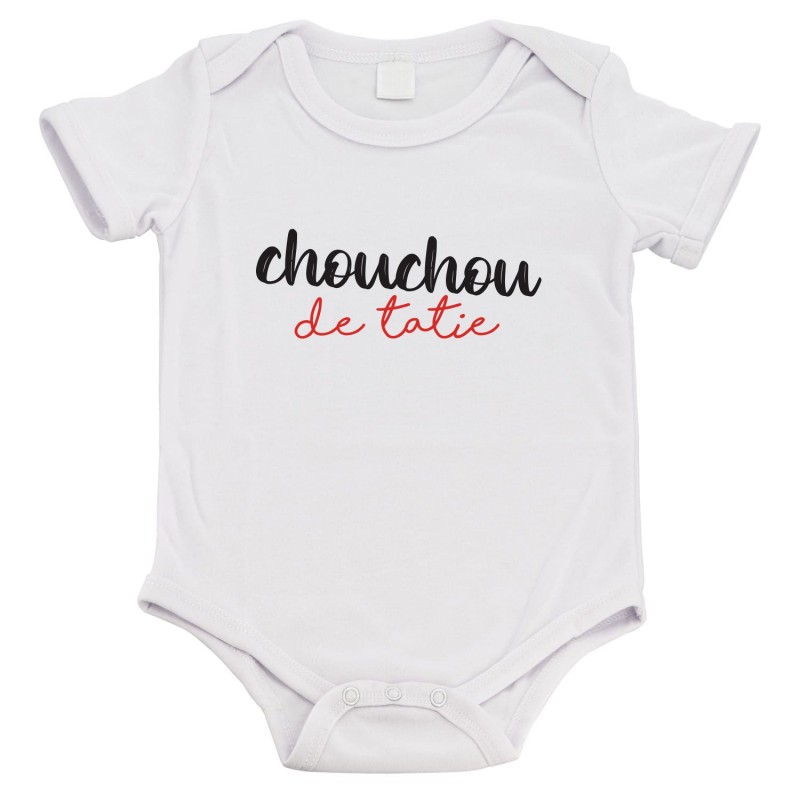 Body bébé - Cadeau Baptême - imprimé humour - Chouchou de tatie