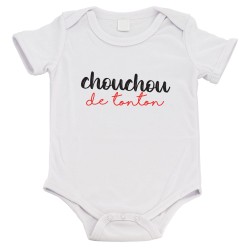Body bébé - Cadeau Baptême - imprimé humour - Chouchou de Tonton