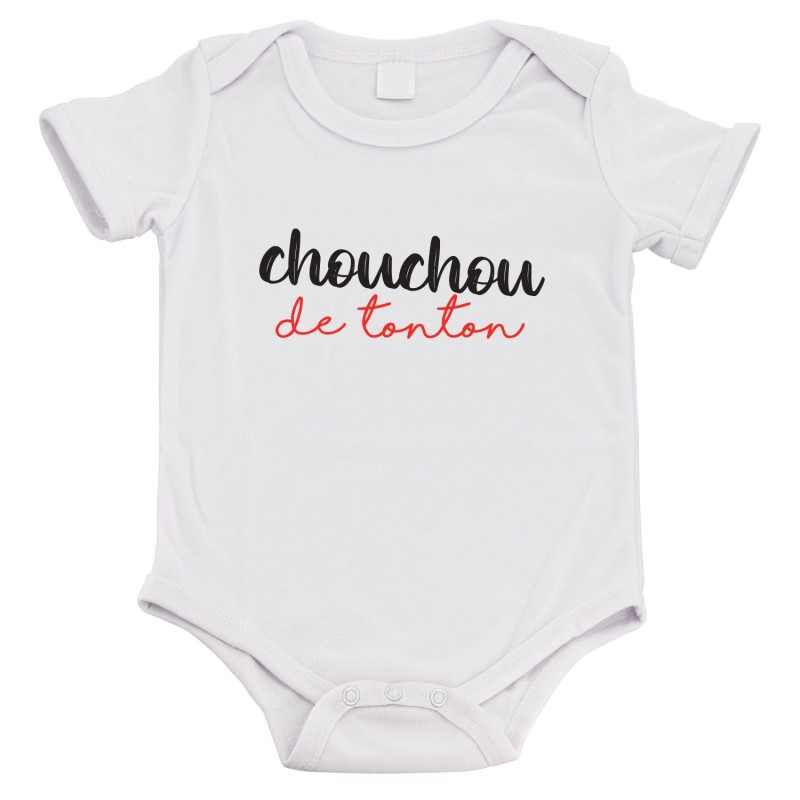 Body bébé - Cadeau Baptême - imprimé humour - Chouchou de Tonton