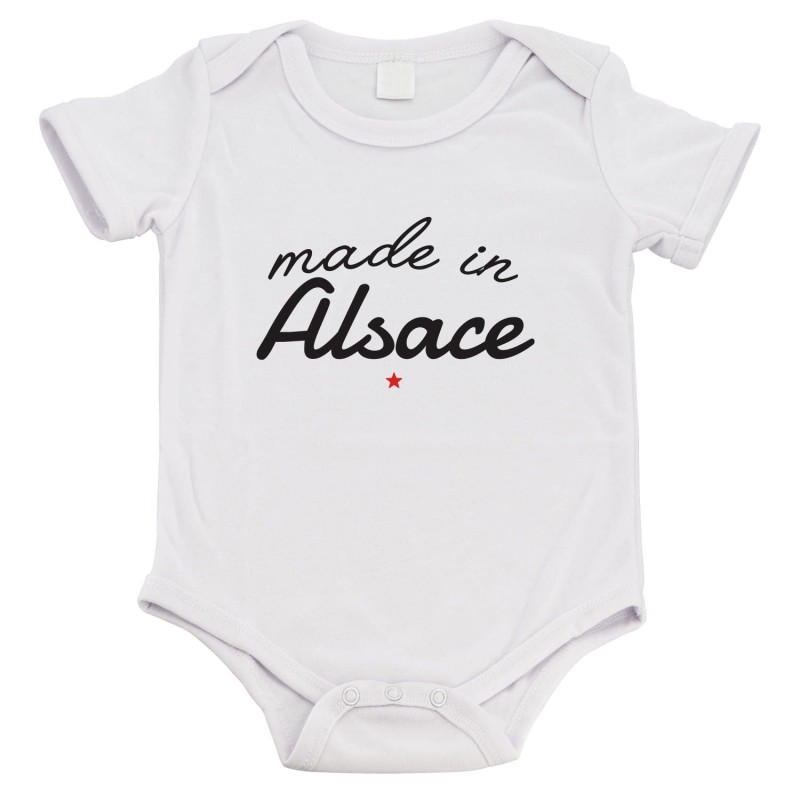 Body bébé - Cadeau Baptême - imprimé humour - Made in alsace