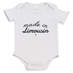Body bébé - Cadeau Baptême - imprimé humour - Made in Limousin