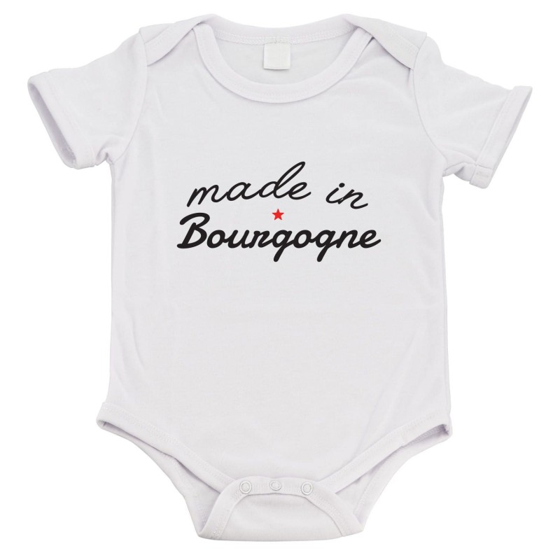 Body bébé - Cadeau Baptême - imprimé humour - Made in Bourgogne