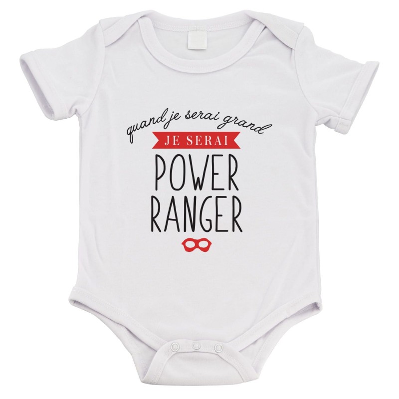 Body bébé - Cadeau Baptême - imprimé humour - Quand je serai grand je serai super héros