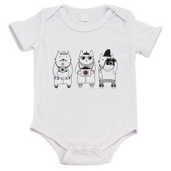 Body bébé - Cadeau Baptême - imprimé humour - Chat