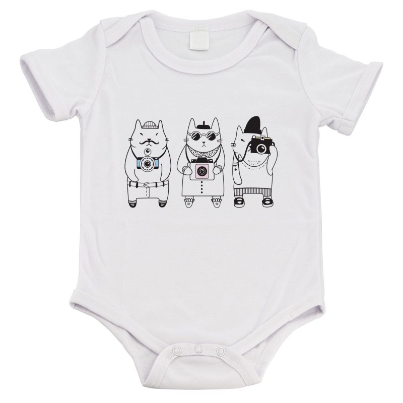 Body bébé - Cadeau Baptême - imprimé humour - Chat