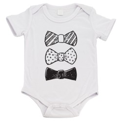 Body bébé - Cadeau Baptême - imprimé humour - Noeud papillon
