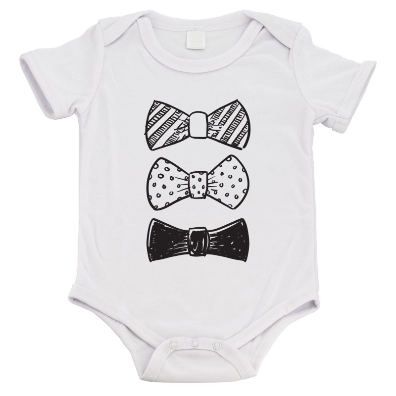 Body bébé - Cadeau Baptême - imprimé humour - Noeud papillon