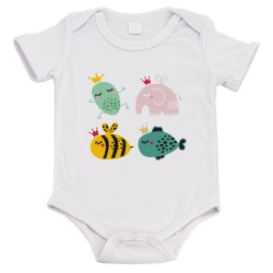 Body bébé - Cadeau Baptême - imprimé humour - Animaux