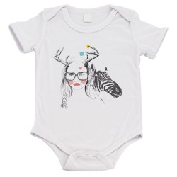 Body bébé - Cadeau Baptême - imprimé humour - Animaux