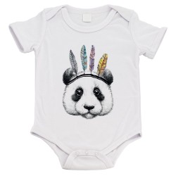 Body bébé - Cadeau Baptême - imprimé humour - Chien Panda