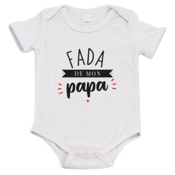 Body bébé - Cadeau Baptême - imprimé humour - Fada de mon papa