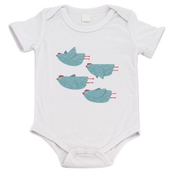 Body bébé - Cadeau Baptême - imprimé humour - Oiseaux