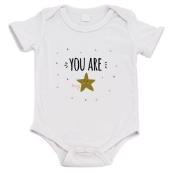 Body bébé - Cadeau Baptême - imprimé humour - Etoile
