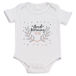 Body bébé - Cadeau Baptême - imprimé humour - Good morning