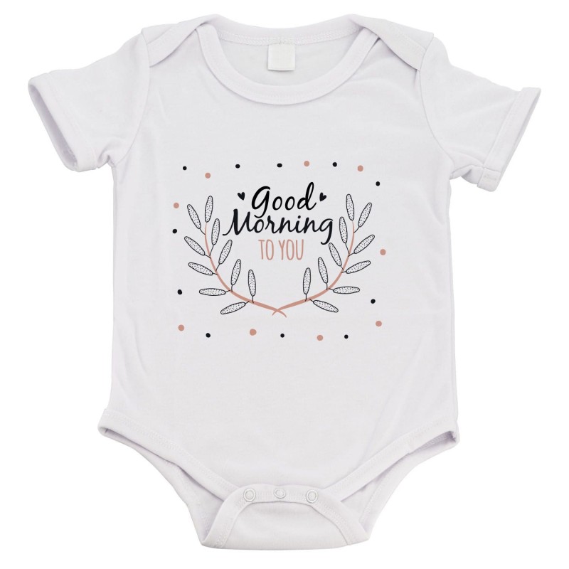 Body bébé - Cadeau Baptême - imprimé humour - Good morning