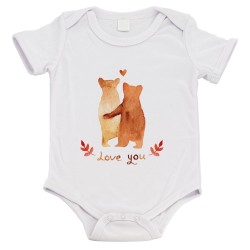 Body bébé - Cadeau Baptême - imprimé humour - Ours love you
