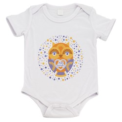 Body bébé - Cadeau Baptême - imprimé humour - Hibou