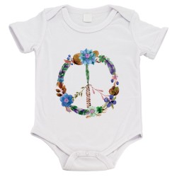 Body bébé - Cadeau Baptême - imprimé humour - Peace