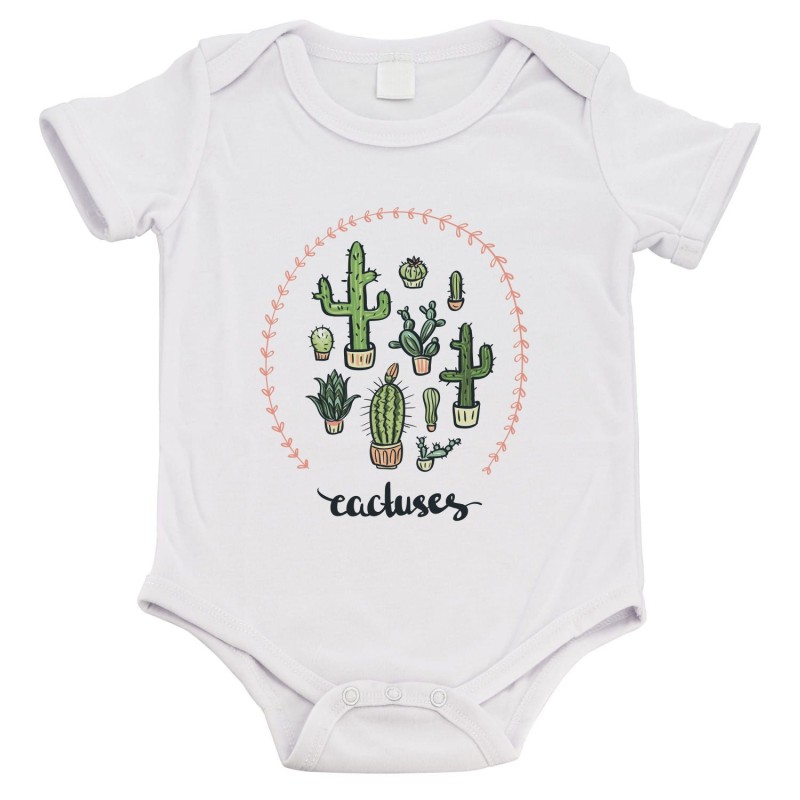 Body bébé - Cadeau Baptême - imprimé humour - Cactus