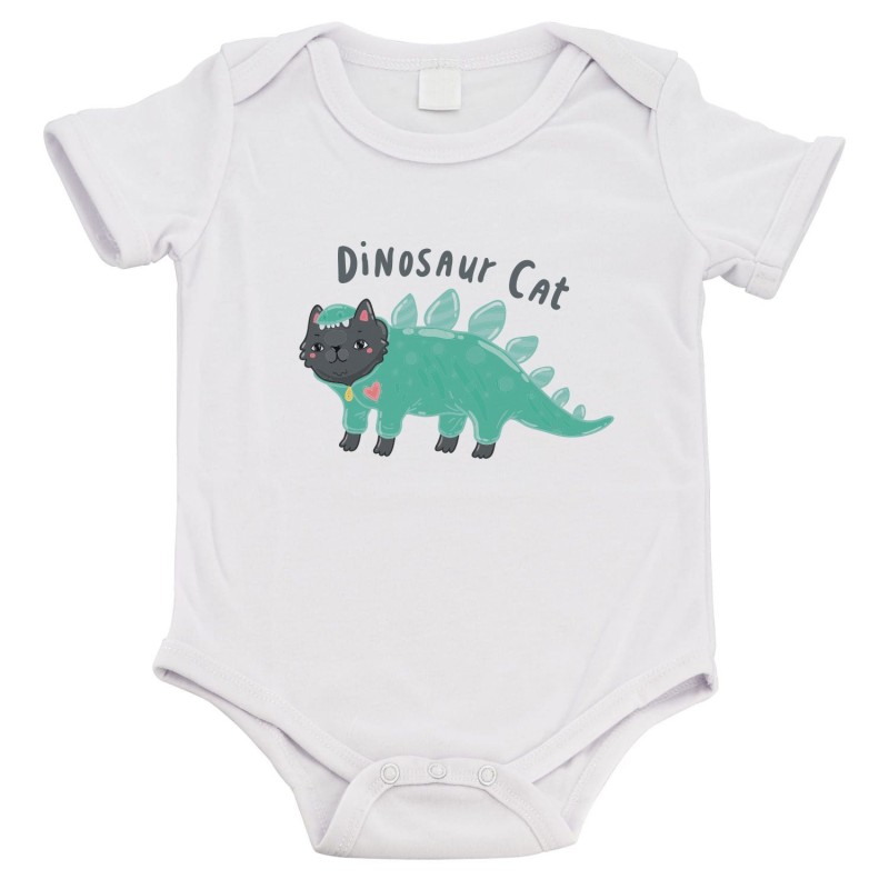 Body bébé - Cadeau Baptême - imprimé humour - Dinosaure chat