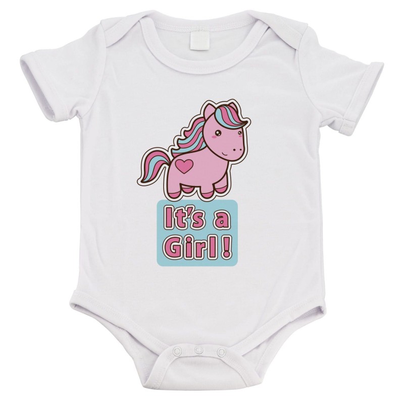 Body bébé - Cadeau Baptême - imprimé humour - Licorne its a girl