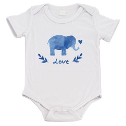 Body bébé - Cadeau Baptême - imprimé humour - Eléphant