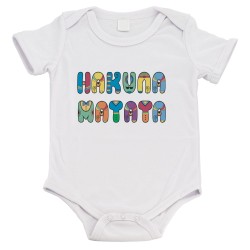 Body bébé - Cadeau Baptême - imprimé humour - Hakunamatata