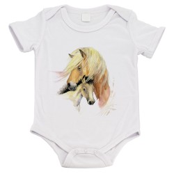 Body bébé - Cadeau Baptême - imprimé humour - cheval