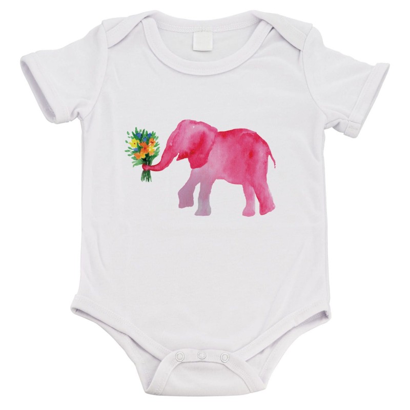 Body bébé - Cadeau Baptême - imprimé humour - Elephant