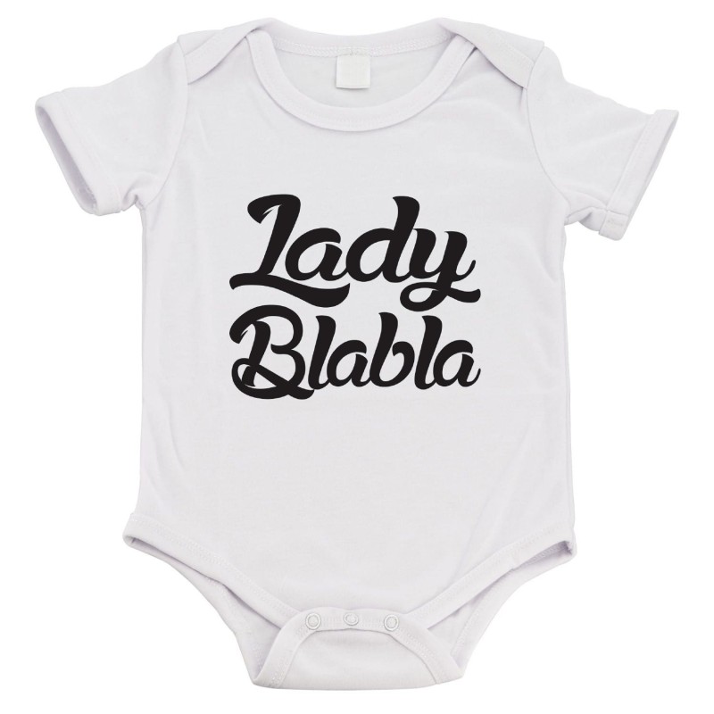 Body bébé - Cadeau Baptême - imprimé humour - Lady blabla
