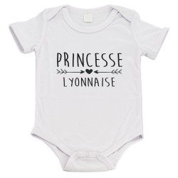 Body bébé - Cadeau Baptême - imprimé humour - Princesse Lyonnaise