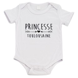 Body bébé - Cadeau Baptême - imprimé humour - Princesse Toulousaine