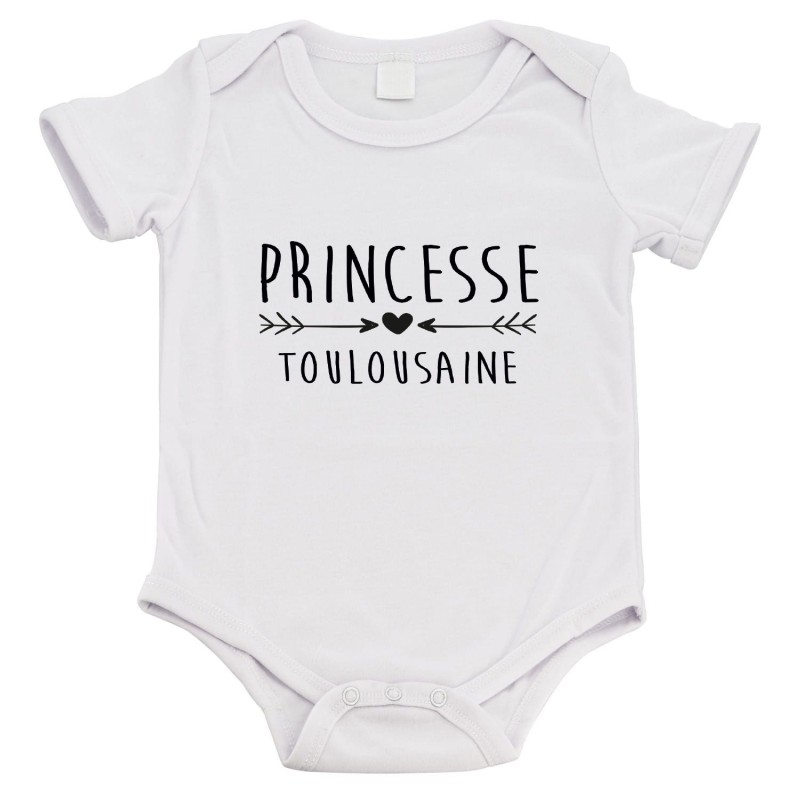 Body bébé - Cadeau Baptême - imprimé humour - Princesse Toulousaine