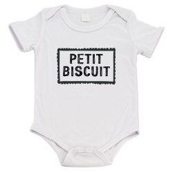 Body bébé - Cadeau Baptême - imprimé humour - Petit biscuit