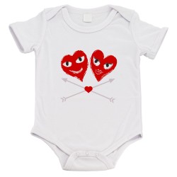 Body bébé - Cadeau Baptême - imprimé humour - Coeur