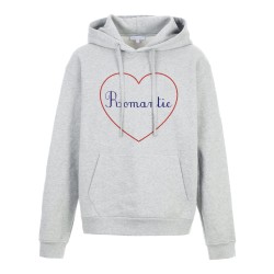 Sweat shirt à Capuche - Hoodie - Imprimé citation - Coeur romantic