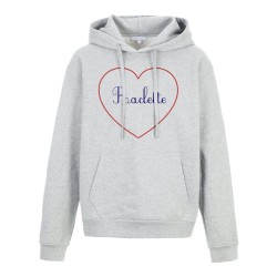 Sweat shirt à Capuche - Hoodie - Imprimé citation - coeur Raclette