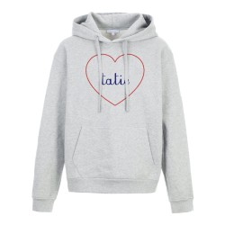 Sweat shirt à Capuche - Hoodie - Imprimé citation - coeur Tatie