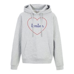 Sweat shirt à Capuche - Hoodie - Imprimé citation - coeur Tonton