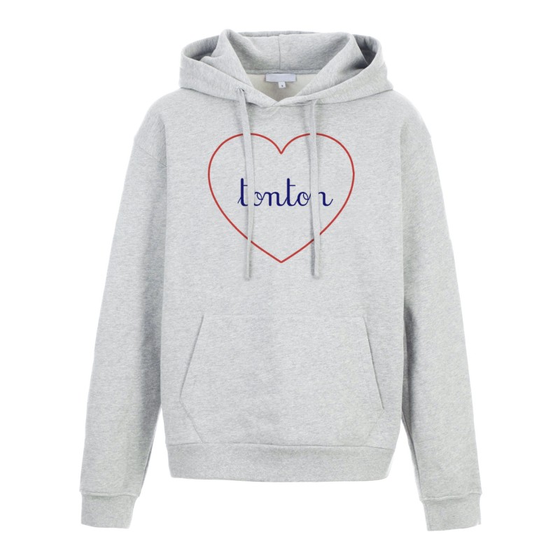 Sweat shirt à Capuche - Hoodie - Imprimé citation - coeur Tonton